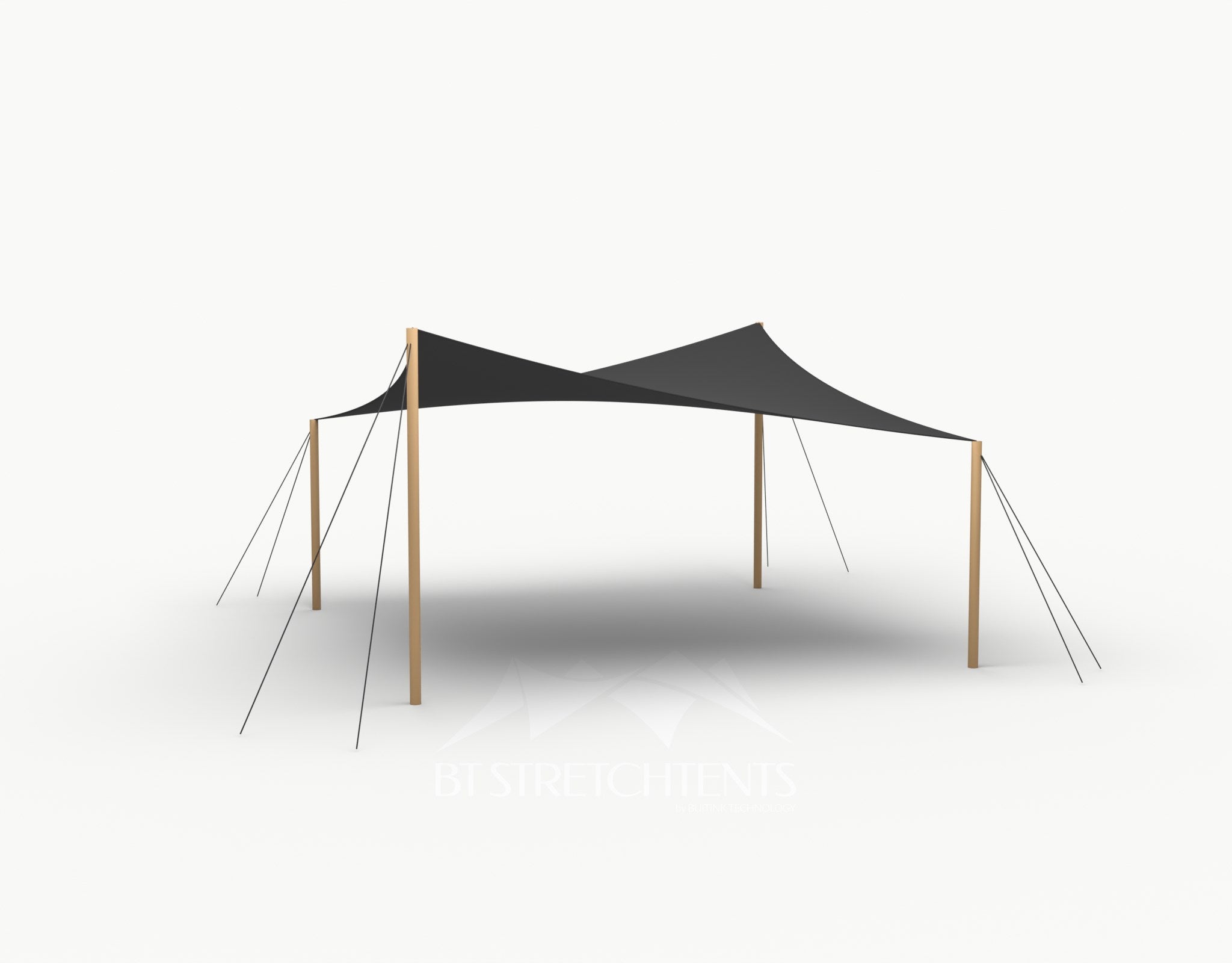 Cocktail Stretchtent 5 x 5 meter Douglas - Complete Set - Black