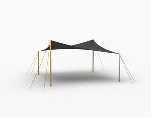 Cocktail Stretchtent 5 x 5 meter Douglas - Complete Set - Black