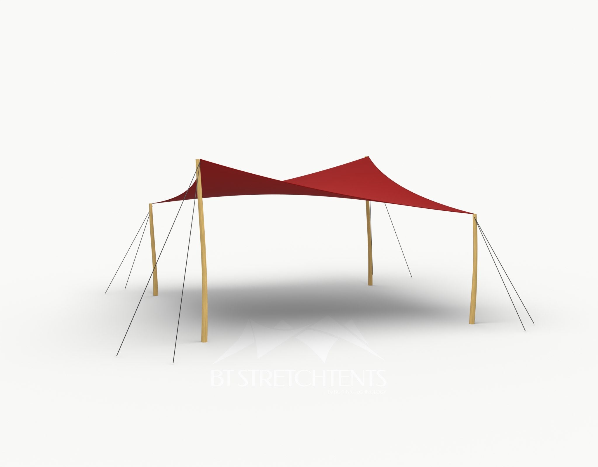 Cocktail Stretchtent 5 x 5 meter Robinia - Complete Set - Red