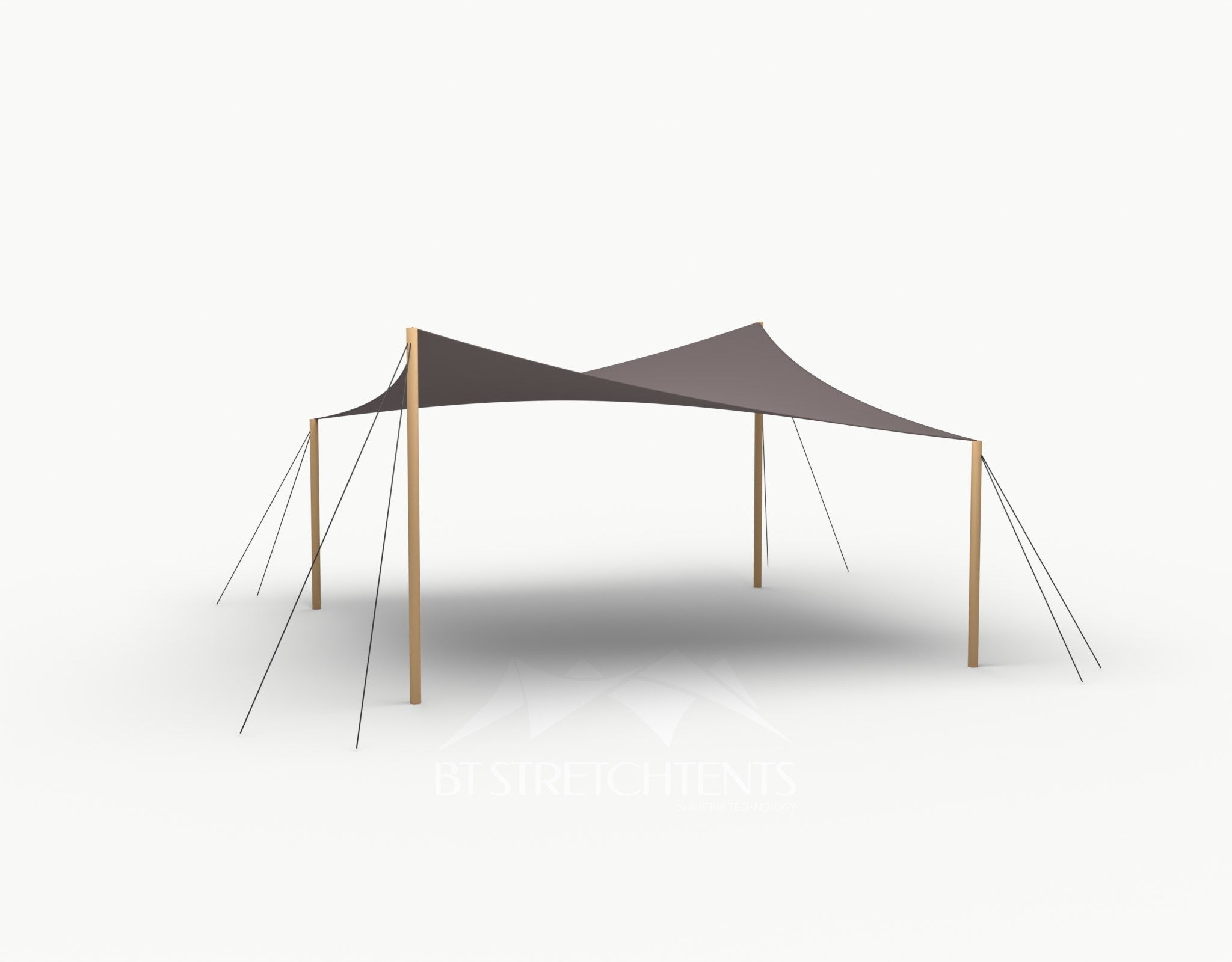 Cocktail Stretchtent 5 x 5 meter Douglas - Complete Set - Taupe