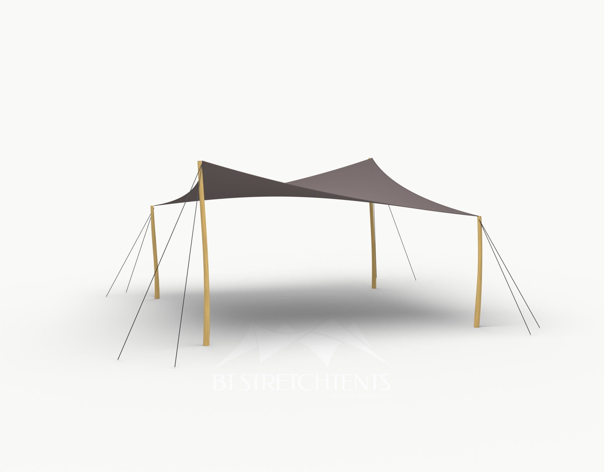 Cocktail Stretchtent 5 x 5 meter Robinia - Complete Set - Taupe
