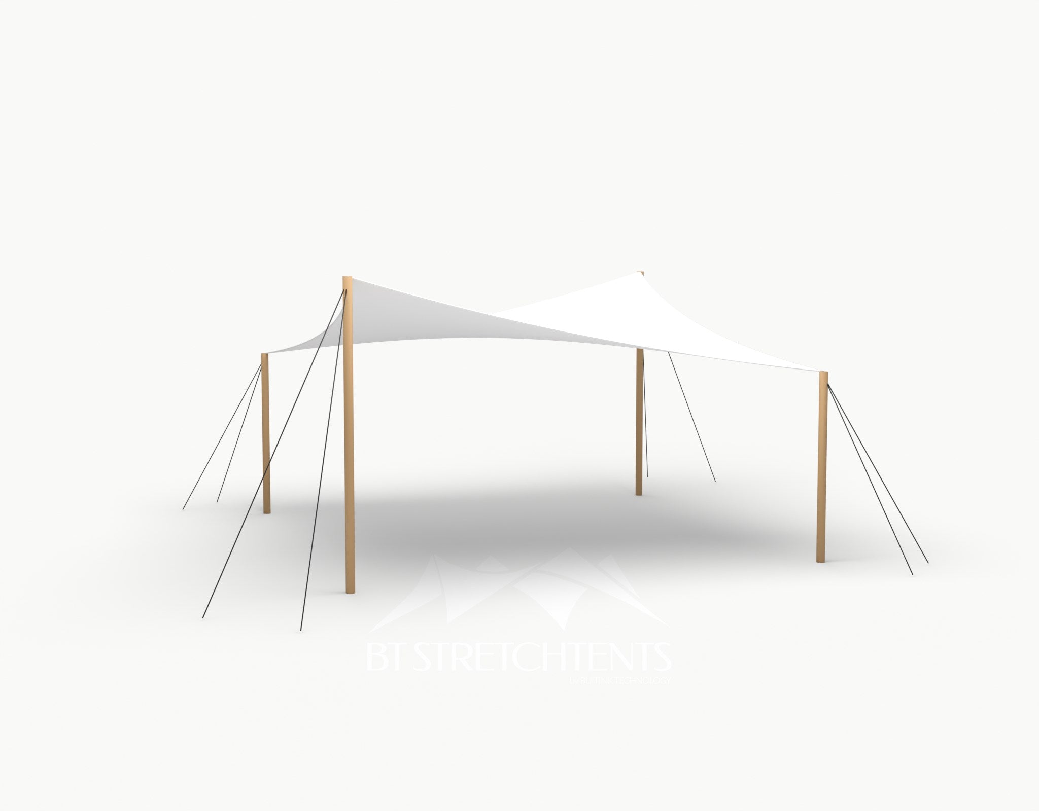Cocktail Stretchtent 5 x 5 meter Douglas - Complete Set - White