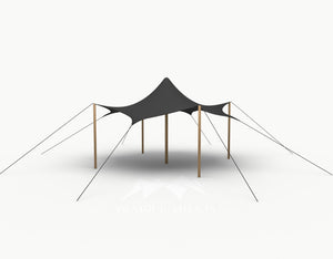 Octo Stretchtent 6 meter "Douglas" - Complete Set - Black