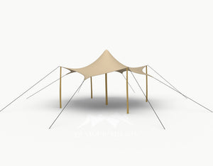 Octo Stretchtent 6 meter "Robinia" - Complete Set - Chino