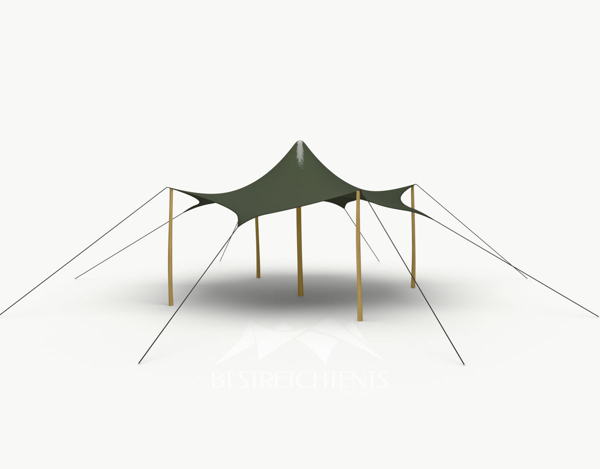 Octo Stretchtent 6 meter Robinia - Complete Set - Dark Olive