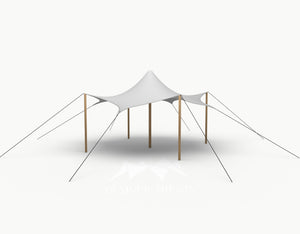 Octo Stretchtent 6 meter "Douglas" - Complete Set - Grey