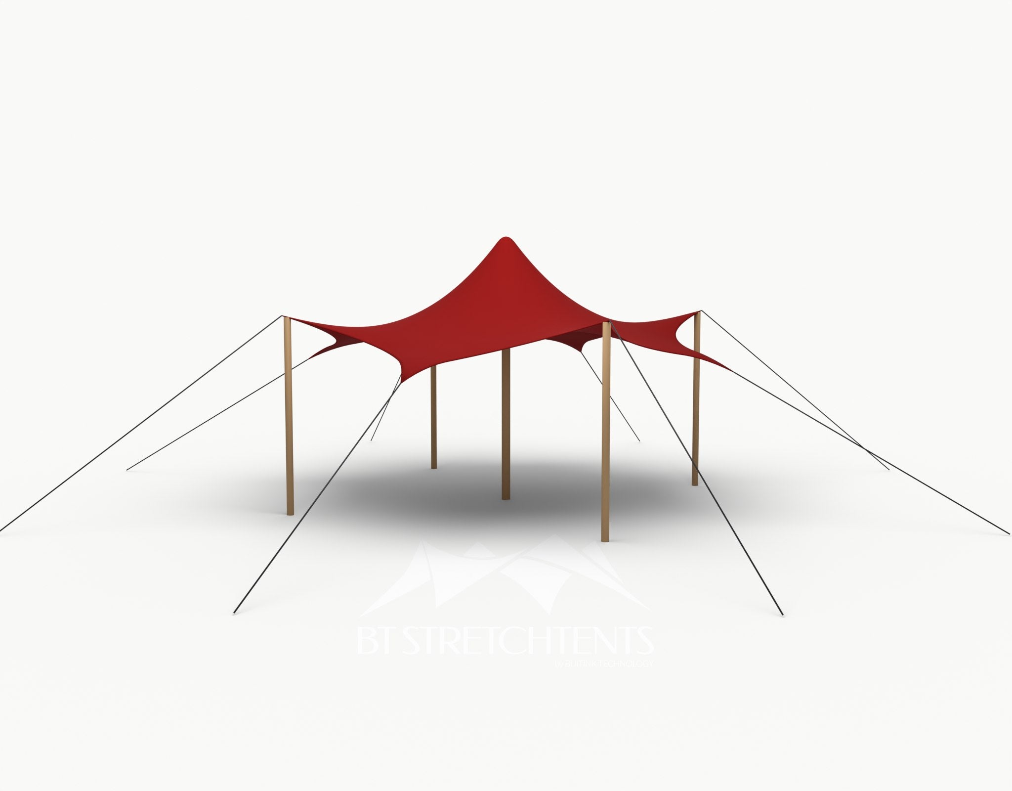 Octo Stretchtent 6 meter "Douglas" - Complete Set - Red