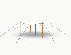 Octo Stretchtent 6 meter "Robinia" - Complete Set - White