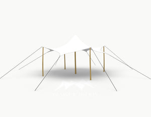 Octo Stretchtent 6 meter "Robinia" - Complete Set - White Opaque