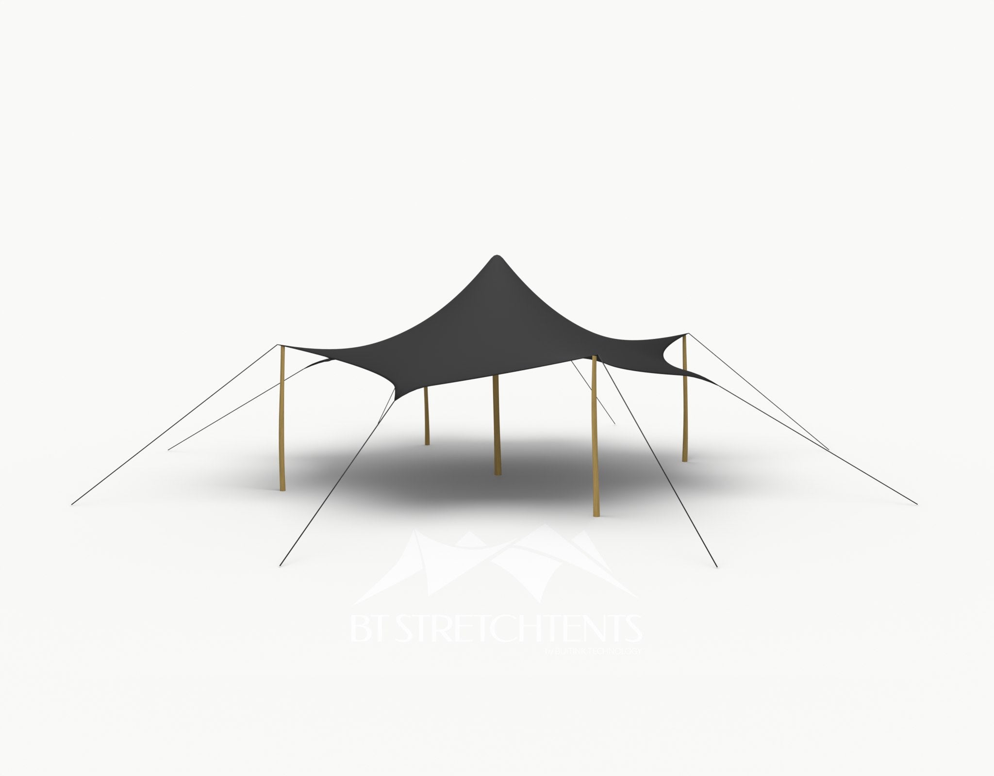 Octo Stretchtent 8 meter "Robinia" - Complete Set - Black