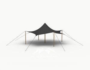 Octo Stretchtent 8 meter "Douglas" - Complete Set - Black