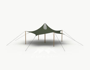 Octo Stretchtent 8 meter Douglas - Complete Set - Dark Olive
