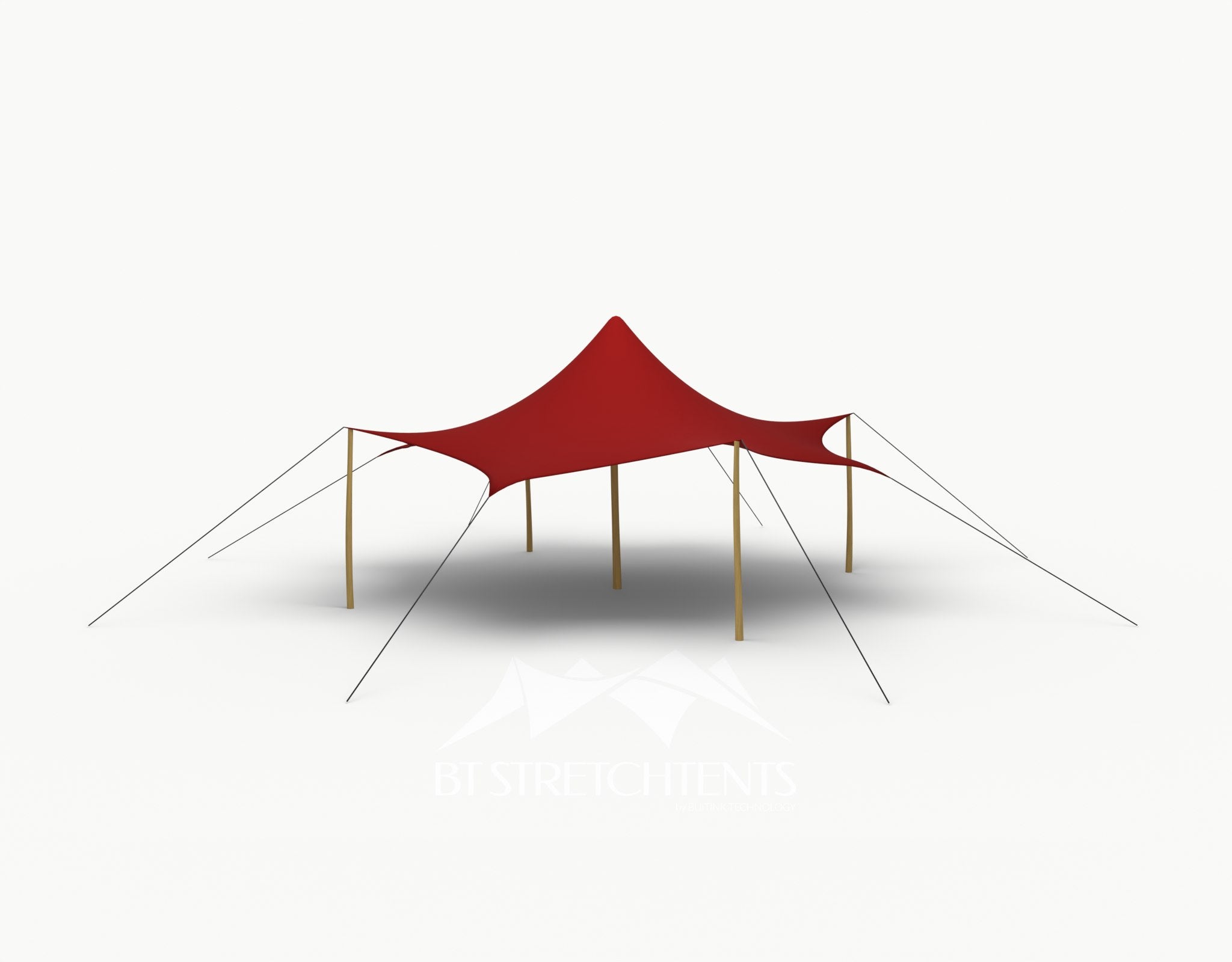 Octo Stretchtent 8 meter "Robinia" - Complete Set - Red