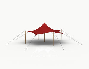 Octo Stretchtent 8 meter "Douglas" - Complete Set - Red