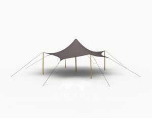 Octo Stretchtent 8 meter "Robinia" - Complete Set - Taupe