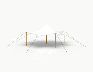 Octo Stretchtent 8 meter "Robinia" - Complete Set - White Opaque