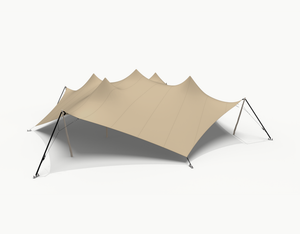 Octo stretch tent 18 m - Chino (render shown with Robinia poles; this set has Douglas poles)