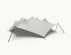 Octo stretch tent 18 m - Grey (render shown with Robinia poles; this set has Douglas poles)