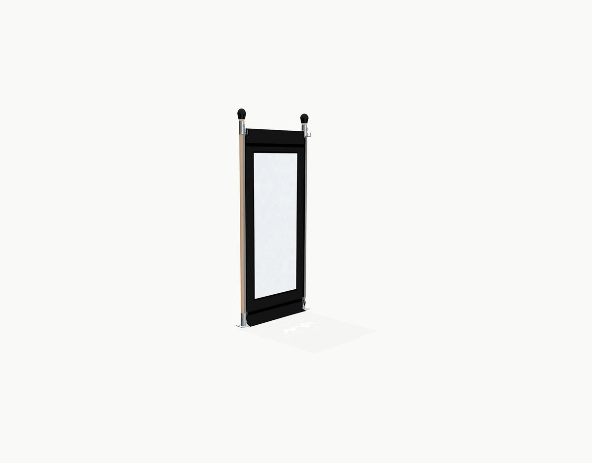 Sidewall for Stretchtent 1 m - Black - with window