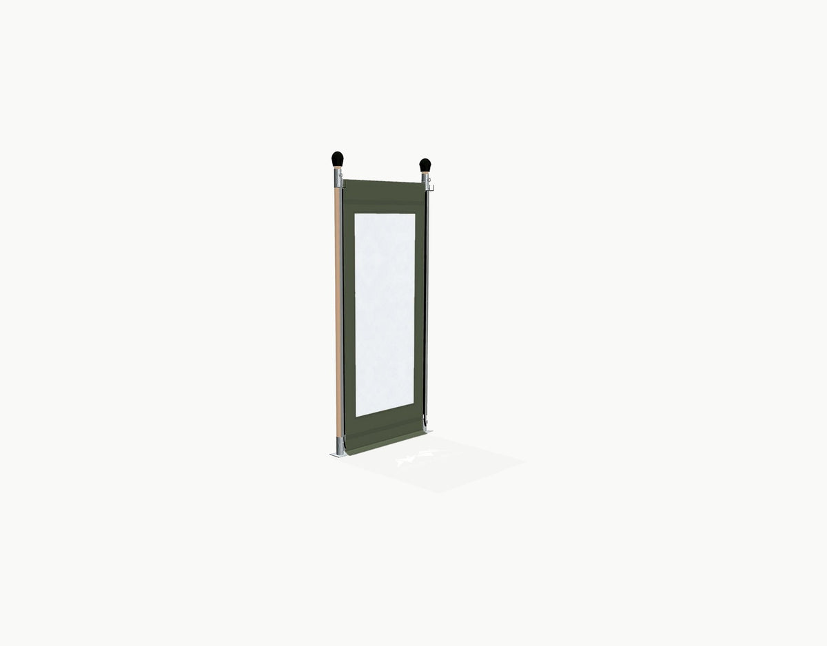 Sidewall for Stretchtent 1 m - Dark Olive - with window