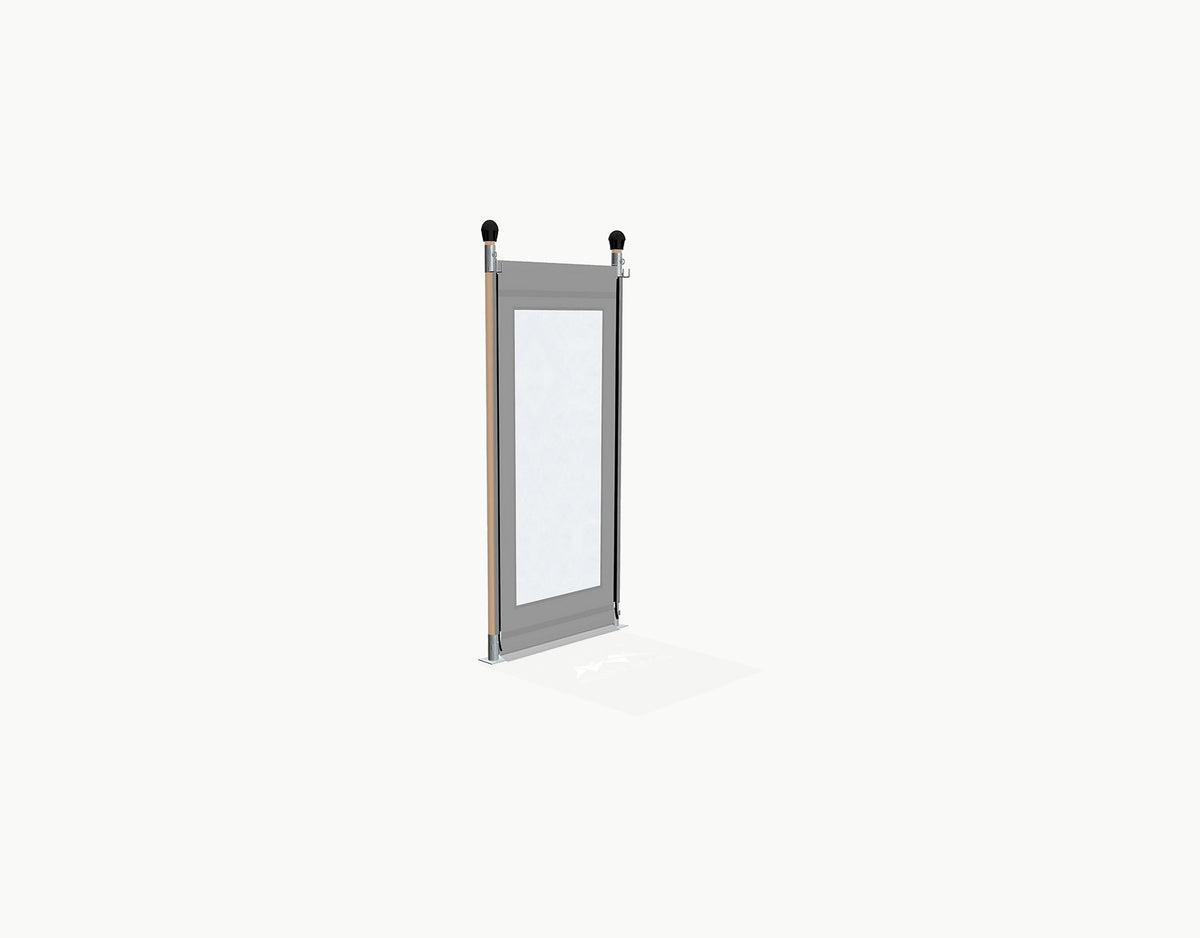 Sidewall for Stretchtent 1 m - Grey - with window