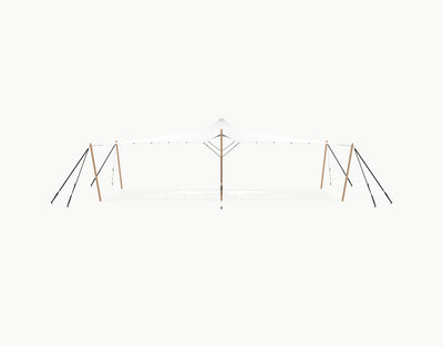 Stretchtent 10.5 × 5 meter "Douglas" White Opaque – Complete Set