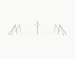 Stretchtent 10.5 × 5 meter Douglas – Complete Set - White Opaque