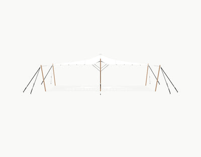 Stretchtent 10.5 × 5 meter "Douglas" White – Complete Set