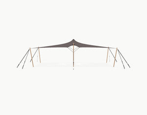 Stretchtent 10.5 × 5 meter Douglas – Complete Set - Taupe