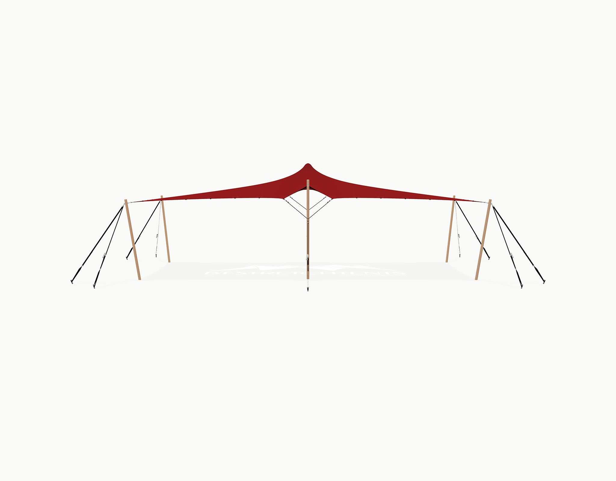 Stretchtent 10.5 × 5 meter "Douglas" Red – Complete Set