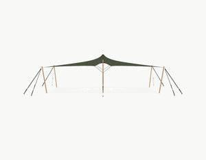 Stretchtent 10.5 × 5 meter Douglas – Complete Set - Dark Olive