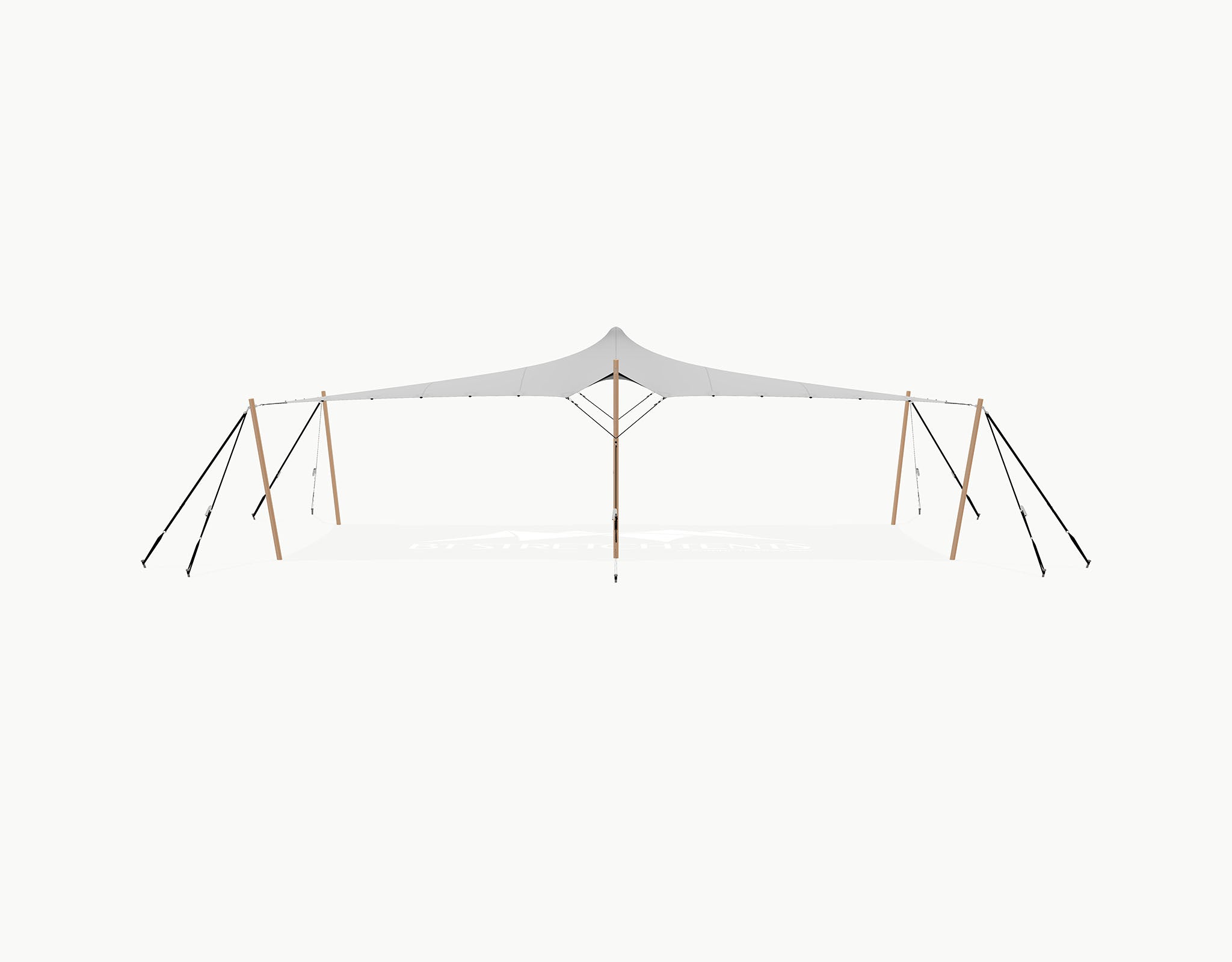 Stretchtent 10.5 × 5 meter "Douglas" Grey – Complete Set