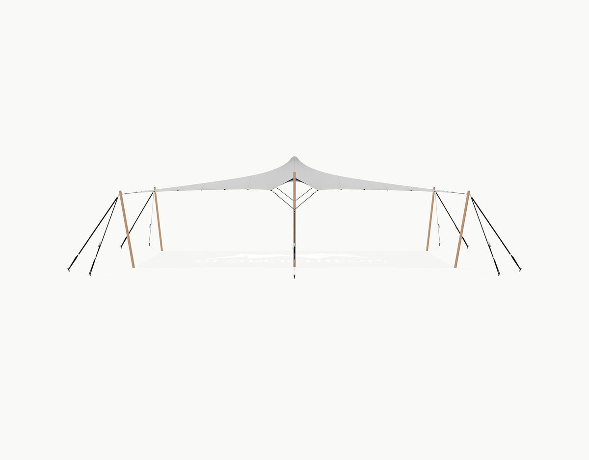 Stretchtent 10.5 × 5 meter Douglas – Complete Set - Grey