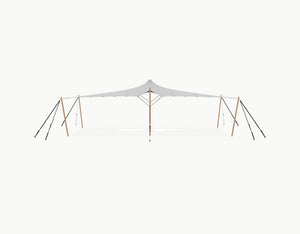 Stretchtent 10.5 × 5 meter Douglas – Complete Set - Grey