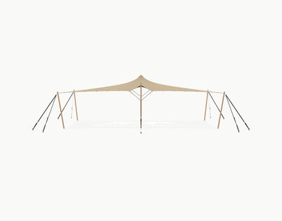 Stretchtent 10.5 × 5 meter "Douglas" Chino – Complete Set