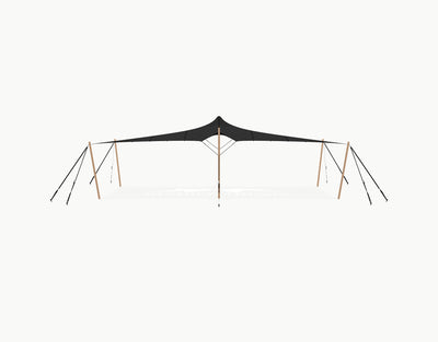 Stretchtent 10.5 × 5 meter "Douglas" Black – Complete Set