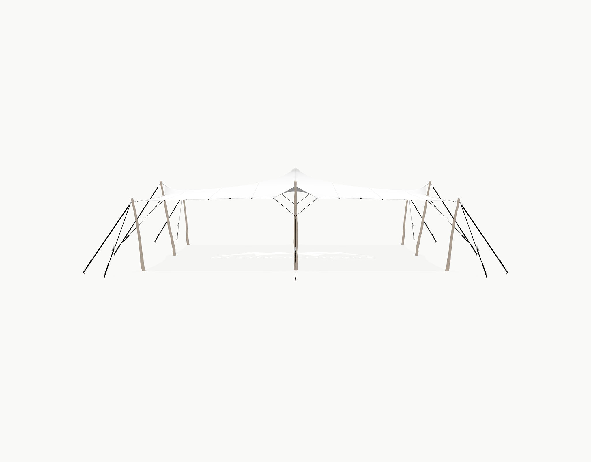 Stretchtent 10.5 × 10 meter "Robinia" White Opaque – Complete Set