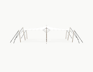 Stretchtent 10.5 × 7.5 meter Robinia – Complete Set - White