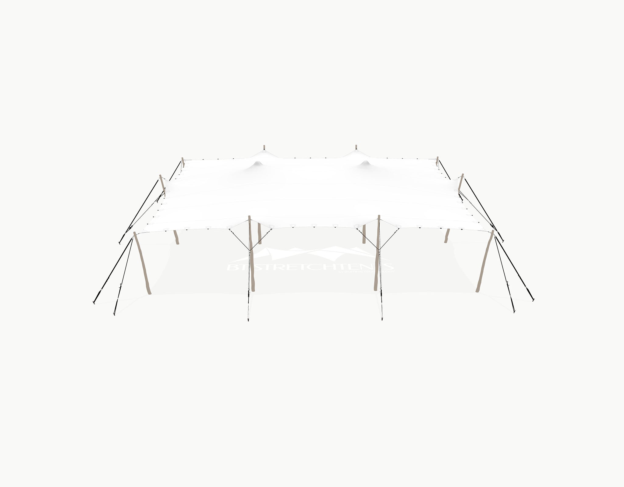 Stretchtent 12 × 10.5 meter "Robinia" White Opaque – Complete Set