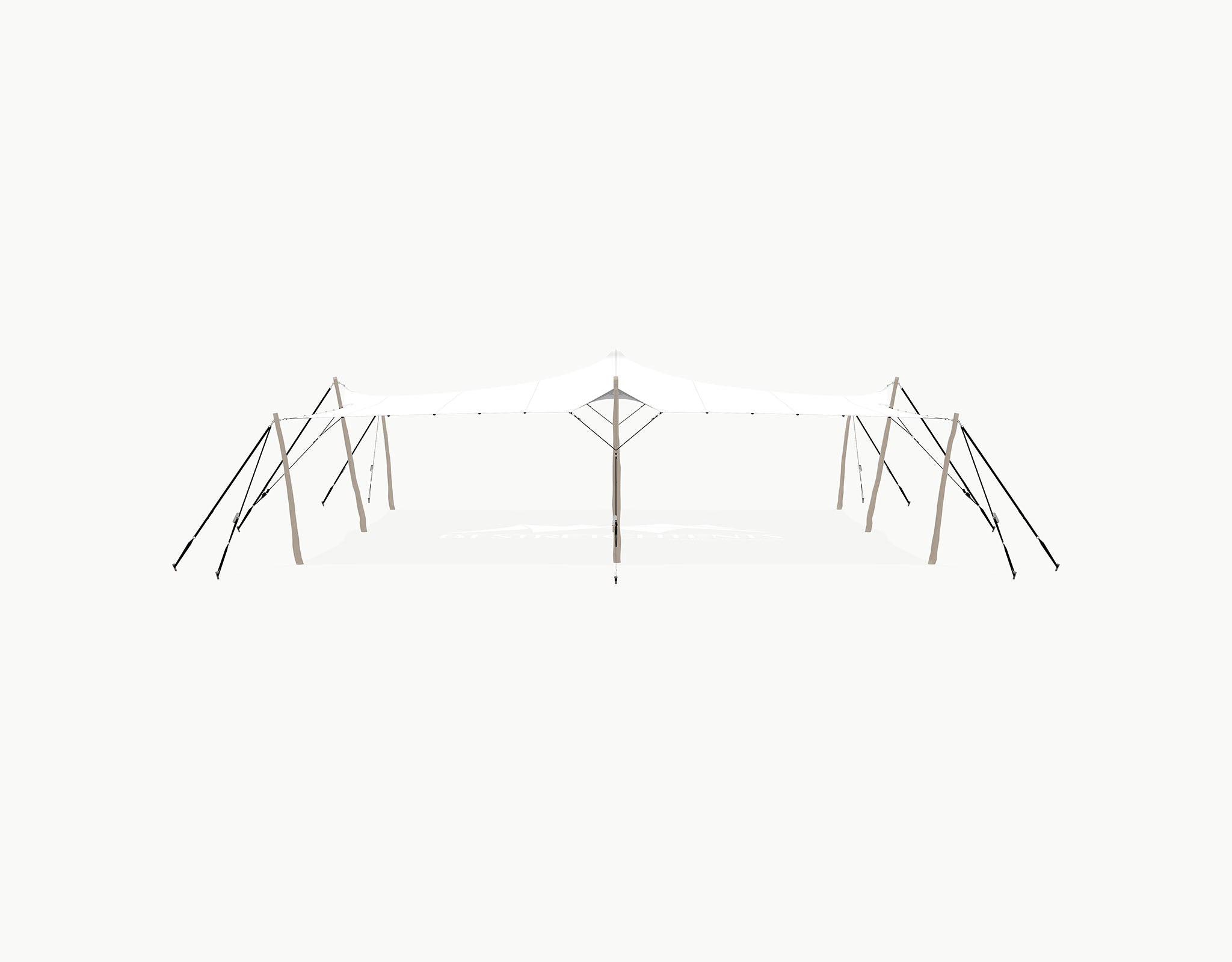 Stretchtent 10.5 × 10 meter "Robinia" White – Complete Set