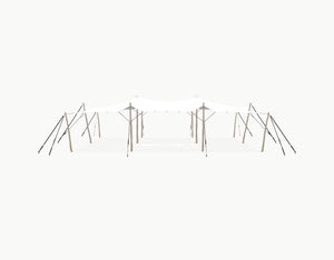 Stretchtent 12 × 10.5 meter Robinia – Complete Set - White