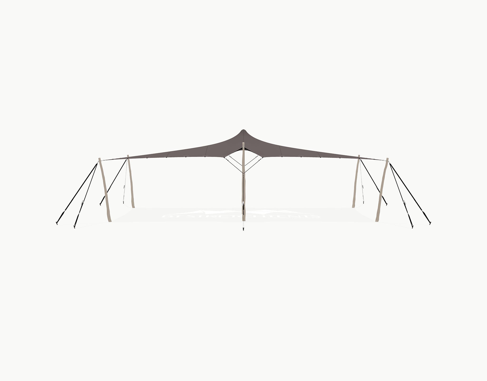 Stretchtent 10.5 × 5 meter "Robinia" Taupe – Complete Set