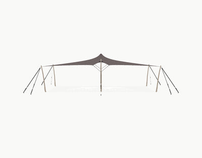 Stretchtent 10.5 × 5 meter "Robinia" Taupe – Complete Set