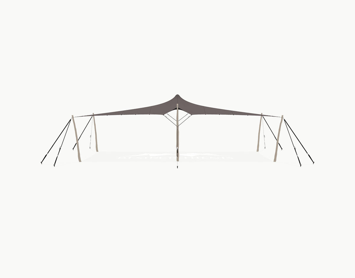 Stretchtent 10.5 × 5 meter Robinia – Complete Set - Taupe