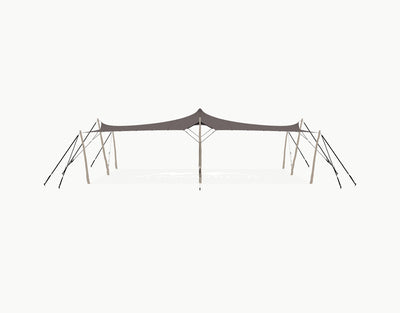 Stretchtent 10.5 × 7.5 meter "Robinia" Taupe – Complete Set