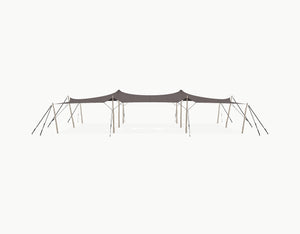 Stretchtent 15 × 10.5 meter Robinia – Complete Set - Taupe