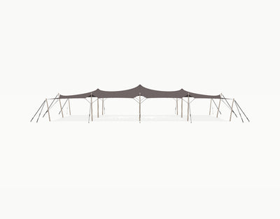 Stretchtent 19.5 × 10.5 meter "Robinia" Taupe – Complete Set