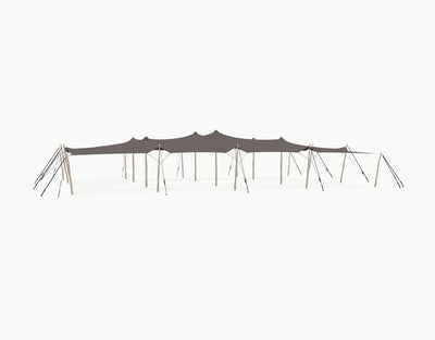Stretchtent 21 × 15 meter "Robinia" Taupe – Complete Set