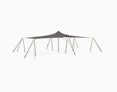 Stretchtent 10.5 × 5 meter "Robinia" Taupe – Complete Set