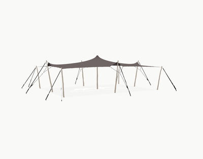 Stretchtent 10.5 × 7.5 meter "Robinia" Taupe – Complete Set